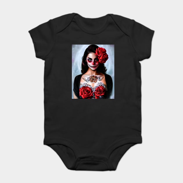 skeleton girl manga Baby Bodysuit by animegirlnft